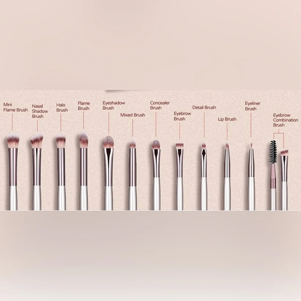 Silver Set of (13) Makeup Brush Set